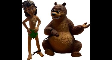 Universal Jungle Boek Disney figuurtjes - Mowgli en Baloe de beer - 8 cm