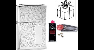 Geschenkset Zippo- ZIPPO met ZIPPO BENZINE en Vuursteentjes-uniek cadeau