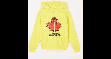 Dsquared2 Hoody met Logoprint - Citroengeel - Maat 176
