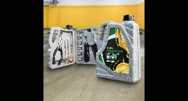 MikaMax Gereedschap Set - Gereedschap Koffer - 22-Delig - Compacte Gereedschapskist - In de Vorm van een Jerrycan - Makkelijk Voor Onderweg - 20 x 4,5 x 13,5 cm