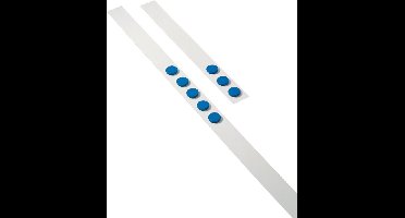Wandlijst Desq 100cm met 5 blauwe magneten van 32mm | 5 stuks