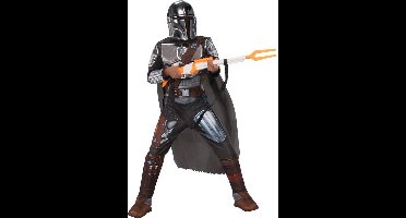 Rubies - Mando De Mandalorian Classic Kind Kostuum - Zwart, Zilver - Maat 116 - Carnavalskleding - Verkleedkleding