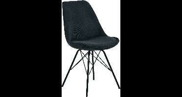 2x Sohome Eetkamerstoel Sandro Rib - Antraciet - Velvet