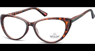 Montana Eyewear MR64A Leesbril vlindermontuur +3:00 - Glanzend Turtle