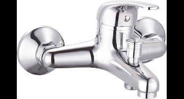 EDM Badkraan Chroom 15.3x12.8x11.5cm - Mengkraan - Badkamer kraan - inclusief montage materiaal