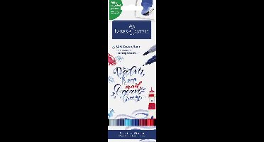 Faber-Castell - Duo aquarel marker - Goldfaber - etui 6 stuks - Jungle letteringset - brush / 0,6mm - FC-164519