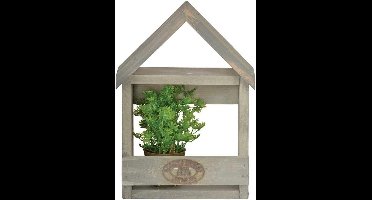 Esschert Design Houten Bloempothouder 12.3x39.1x28.9 cm Grijs