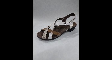 MEPHISTO PRIMA / sandalen met hak / wit - bruin / maat 42