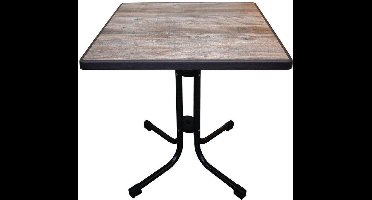 Limburg Vintage Opklapbare Terrastafel 70 X 70cm - Houtlook FN993
