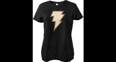 DC Comics Black Adam Dames Tshirt -S- Lightning Logo Zwart