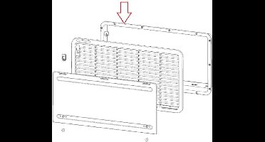 Dometic Inbouwframe Wit LS 300