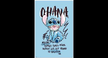 Stitch poster - Lilo - Disney - Surfen - tekst - Ohana - Film - 61 x 91.5 cm