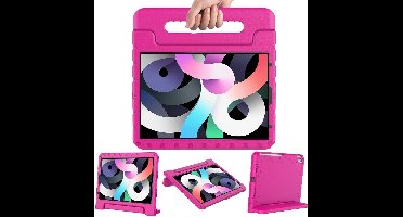 Hoes geschikt voor iPad Air 2022 kinderen Roze - Hoes geschikt voor iPad Air 4 10.9 kinderen Hoes - Hoes geschikt voor iPad 5th generatie hoesjes Kidsproof Backcover met handvat - Ntech