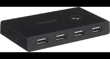 UGREEN - USB 2.0 sharing switch met 4 poorten - zwart
