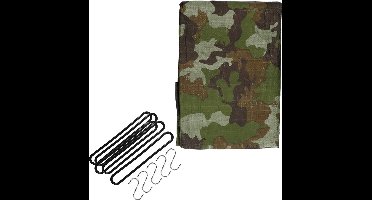 FX Tools - Afdekzeil groen 2 x 3 meter met 10x spanrubbers en S-haken