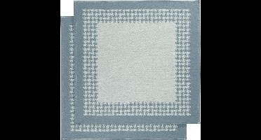 De Witte Lietaer Theedoek Pied de Poule, Oxyde - 2 stuks - 65 x 65 cm - Katoen