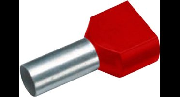 Cimco 18 2440 Dubbele adereindhulzen 1.50 mm² Deels geïsoleerd Rood 100 stuk(s)