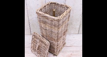 Migo Styling - Toilet rolhouder - Vierkant - Riet - Rotan - H 50 cm