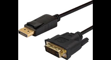 Savio CL-106 video kabel adapter 1,8 m DisplayPort DVI Zwart