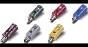 Modelspoor stekker 2.6 mm - Met dwarsgat - Zwart - 100-delige set