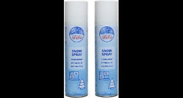 Decoris Sneeuwspray - 6x stuks - bus 150 ml - wit - milieuvriendelijk - ECO - spuitsneeuw - sneeuwversiering