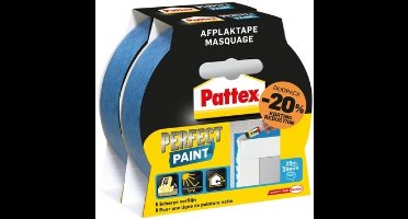 Pattex Afplaktape - 30 mm - 2 x 25 meter - Blauw - Sterke hechting - UV-bestendig
