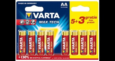 Varta Max Tech AA Wegwerpbatterij Alkaline