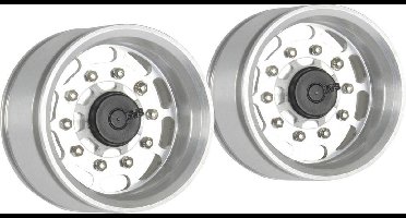 Carson Modellsport 1:14 Truck-oplegger Velgen Aluminium Euro-Optik Zilver 2 stuk(s)