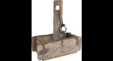 Kist "Brickmould 2x" m/opener naturel hout 26x11,5x30cm