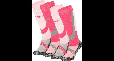 Skisokken Unisex - 4-Pack - Multi Roze - Maat 39/42