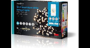 Nedis SmartLife-kerstverlichting - Koord - Wi-Fi - Warm Wit - 100 LED's - 10.0 m - Android / IOS