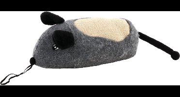 Flamingo Reuze Muis Met Krabgedeelte - Dierenspeelgoed - Grijs - 35 x 20 x 20 cm