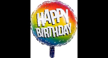 Boland - Folieballon Rainbow 'Happy birthday' - Multi - Folieballon