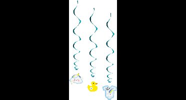 Boland - 3 Decoratieswirls 'Baby boy' - Geen thema - Babyshower