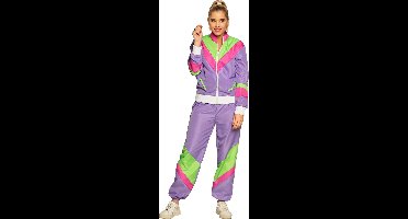 Boland - Trainingspak Retro babe paars (S) - Volwassenen - - 80's & 90's - Disco