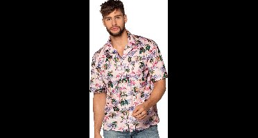 Boland - Shirt Flamingo (XXL) - Volwassenen - Flamingo - Hawaii