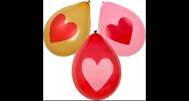 Boland - Set 6 latex ballonnen Liefde - Multi - Knoopballon