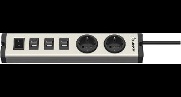Ehmann 0601x0a02203303 USB-oplader 6 x, 2 x USB, Randaarde stopcontact