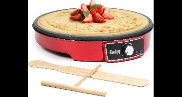 Gadgy Pannenkoekenmaker - Crêpe Maker Ø30CM - Regelbare Thermostaat - 1000W - Spatel en Deegverdeler - Pancake Maker - Pannekoekenplaat