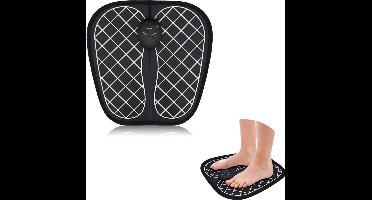 Currero Voetmassage Apparaat met Bediening - EMS Massage Mat - Stimuleert Bloedsomloop - Draadloos - 54 standen - Zwart