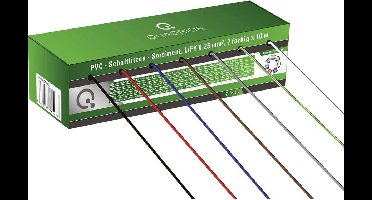 Quadrios 19011CA085 Draad LiFY 1 x 0.25 mm² Blauw, Bruin, Grijs, Rood, Zwart, Wit, Geel-groen 70 m