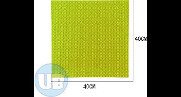 Uniblocks Classic grote bouwplaat lichtgroen - 40 x 40 cm | City | combineer met Lego bouwplaten | grondplaten 50x50 noppen | wegen | wegplaat | stad | Geschikt voor LEGO bouwplaten bouwplaat wegplaat