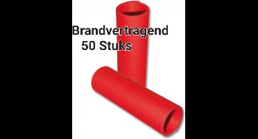 Serpentine BRANDVERTRAGEND, Brandveilig, Rood , Papier, 50 rolletjes, Carnaval, Verjaardag, Horeca, Koningsdag, Voetbal, WK, Halloween, Kerst, Sinterklaas