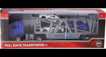 Rapid Wheels vrachtwagen met 3 auto's - Grijs