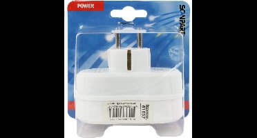 verloopstekker 2xrandaarde horizontaal-horizontaal