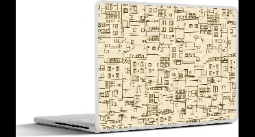 Laptop sticker - 11.6 inch - Patronen - Huis - Skyline - 30x21cm - Laptopstickers - Laptop skin - Cover