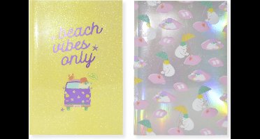 Kangaro schrift - Beach Happy - A4 - lijn - 2 stuks - PP omslag -  K-PM310009