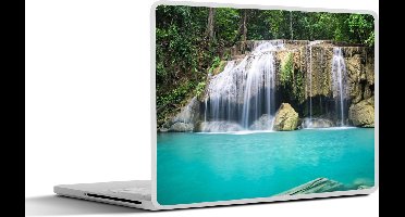Laptop sticker - 10.1 inch - Water - Waterval - Bomen - 25x18cm - Laptopstickers - Laptop skin - Cover