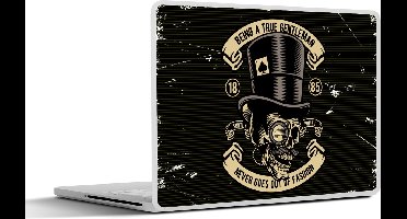 Laptop sticker - 14 inch - Doodskop - Hoed - Vintage - 32x5x23x5cm - Laptopstickers - Laptop skin - Cover