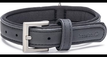 Beeztees Balacron Ax Halsband Hond - Kunstleer - Zwart - 31-39 cm x 20 mm